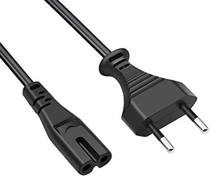 AC Power Cable Netzkabel Stromkabel 2 polig Replacement for JBL Bar 500 Bar 800 Bar 2.1 Bar 1000 Soundbar Link Bar Subwoofer 2 Prong C7 Plug Power Cord