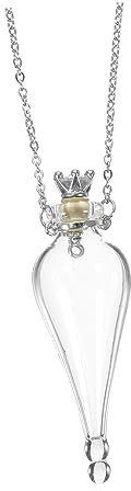 Abaodam Kleine Glasflasche Halskette Mit Kette Und Stopfen Mini Wunschanhänger Dicht Verschlossen Langlebig Vielseitig Als Diy Flaschenanhänger Für Aufbewahrung Und Dekoration