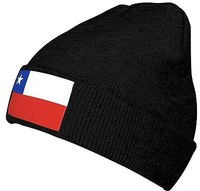 Peiyeety Chile-Flagge Strickmütze, Mütze, Herren, Damen, Sport, warm, trendig, klassisch, Uhrenkappen, Schwarz