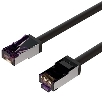 Flexline®-Patchkabel cat. 6A S/FTP, kurze Bauform, PIMF, schwarz, 2,0m