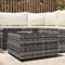 Toshilian Table de Jardin, Table d'extérieur Table de Patio Table Basse de Jardin carré Gris 50x50x30 cm résine tressée
