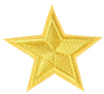 SEWACC 10pcs Star Iron on Patches Star Sew on Patches Decorative Patches Appliques for DIY Craft (Yellow)