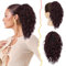 BARSDAR Burgunder Pferdeschwanz Verlängerung Klauen Clip Pferdeschwanz Haarverlängerung 30CM Lockige Wellige Multi Layered Synthetik Pferdeschwanz Haarteil für Damen (Dunkles Burgunder)
