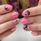 24PCS Short/Long Halloween False Nails - Almond/Coffin/Stiletto Shapes - Black/Red/Pink Press On Nails for Women and Girls (Pink4, S)