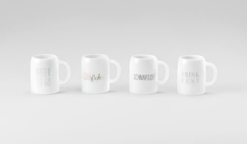 Räder Bier Krug Pinnchen 4er Set