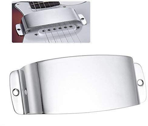 Cubierta del Puente de la Pastilla, Cubierta Protectora de la Pastilla del bajo de Color Plateado para Guitarra, Accesorios de Protección del Instrumento del bajo, Proteja Sus