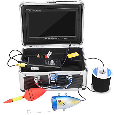 Leapiture 7 Zoll Unterwasser-Angelkamera, Fischfinder-Kamera, 1000 TVL, 30 LEDs, IP68 wasserdicht, Farbmonitor, Unterwasser-Beobachtungsausrüstung