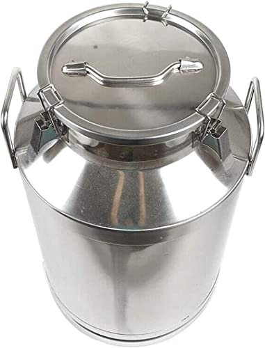 Generisch Milchkannen aus Edelstahl 304, Hochleistungs-Milchkanne, Weineimer, Milchkübel, Flasche, Ölfass, Teekanister, Silikondichtungsfässer, Flüssig- und Feststoff-Lagertank, 25 l