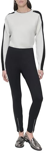 DKNY, Women's HR Slim/Strt W/Studs, Black,S