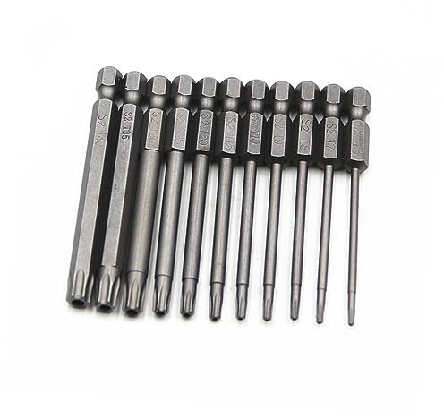 Angoily 11pcs Plum Blossom Bit Electric Screwdriver Bits Steel Magnetic Head for Drills and Screwdrivers