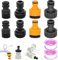 TREABEAR 8 Adaptadores de Grifo de Agua de Plástico para Manguera de Jardín, 1/2 In 3/4 In Conector de Manguera DE Plástico 2 en 1, Conector de Manguera g1/2 y 3/4, 1 In Adaptador de Grifo