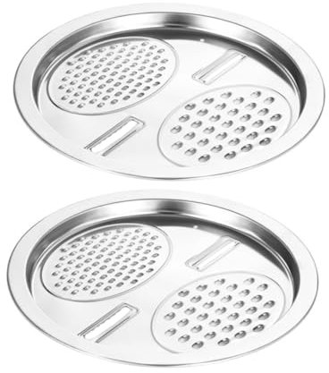 Zerodeko 2 Piezas Rallador y Cortadora de Verduras Inoxidable para Patatas y Queso de Limpiar y Uso Múltiple Cocina
