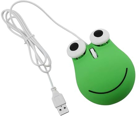 Tomantery Souris Cordée, Mignon d'Ordinateur Verdoyant Souris de Ergonomique de Conception de Dessin Animées de Grenouille pour Ordinateur Portable pour Les Enfants