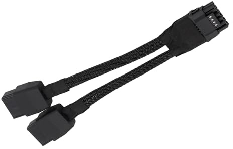 Gramigg 2X 8Pin Bis 16Pin PCIe Adapterkabel Mit Überstromschutz 600W Ausgabe Für Computerarbeitsstationen