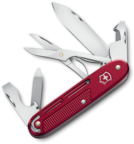 Victorinox Synergy X Alox Pocket Knife – Stainless Steel Multitool for Everyday, Work & Outdoor Use with Scissors & Carry Clip, Red
