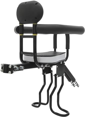 MccoMMon Fahrrad Kindersitz Vorne, Fahrradkindersitze mit Sicherheitsbügel Sicherheitsgurt und Pedal, Kindersitz Fahrrad, Bequemer Kindersitz, bis 80kg, für Mountainbikes, Citybikes, Falträder