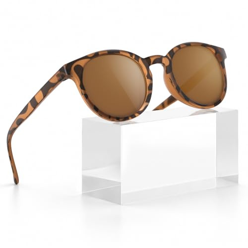 gesruny Sonnenbrille Damen-Polarisiert-Sunglasses Woman-Leopardenbraun