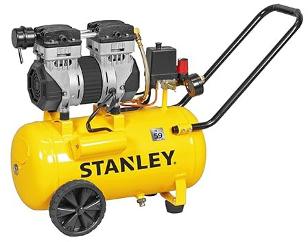 Stanley SXCMS1324HE SILTEK Compressor 1.3 HP 8 Bar, Utilises oilless Technology, no Need in Maintenance and Respect The Environment.