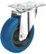 Transportrolle Rollen 150mm Lenkrolle Bremse Bock Rollen Elastik Reifen Blue Wheel Blaue Rollen Blau (Lenkrolle 150 mm)