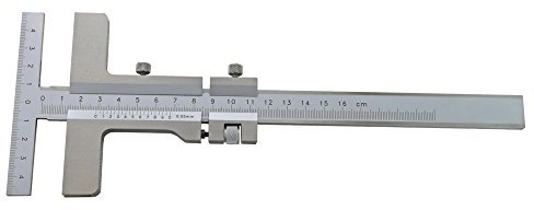 WEPO Präzisions-Anreiß-Messschieber mit Feineinstellung (160-500 mm) aus Stahl im Etui