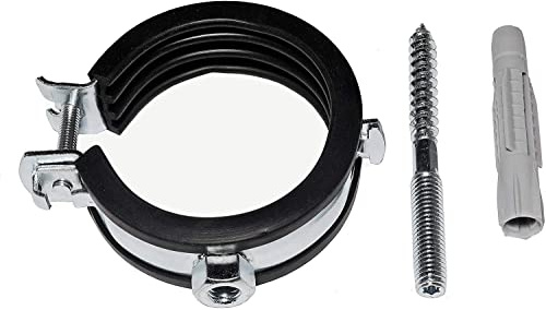 rohrfix-24 10 Stück (Set) Gelenkrohrschellen 32-35 mm / 1 Schwarz oder Silber, Rohrleitungsbefestigung, Gelenkrohrschelle, Rohrschelle