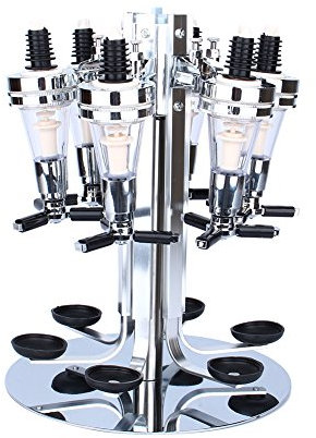 Rotating Bar Butler 6 Bottle Rotary Stand - Optics for Home Bar, Standing 24 × 24 × 54cm