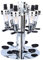 Rotating Bar Butler 6 Bottle Rotary Stand - Optics for Home Bar, Standing 24 × 24 × 54cm