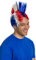 Folat 32406 Halloween Perücke Irokesenfrisur Holland Rot-weiß-Blau, Herren, Mehrfarbig