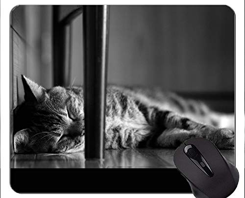 Mauspad mit genähtem Rand, Schwarzweiß-Home-Office-Computerzubehör für Maus, Maus und Maus