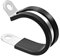 sourcing map 5Stk. R-Form Klemme, gepolsterte isolierte Klemme, Metall, Gummi, Edelstahl, 55mm, Schwarz