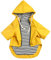Pethiy Premium hunderegenmantel,Wasserdicht Hundemantel mit Kapuze Hundebekleidung Hunde Regenjacken mit Reißverschluss und Taschen, Outdoor Regencape Halten trocken und sauber-Gelb-S