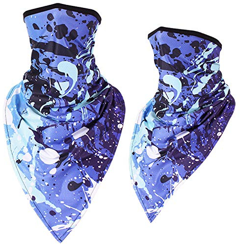 Zerotwo Damen Mundschutz Halstuch Bandana Cap Biker Kopftuch UV-Schutz Atmungsakti Tuch Schlauchschal Face Shield Sturmhauben & Masken Multifunktionstuch Motorradmaske Sturmmaske (F)