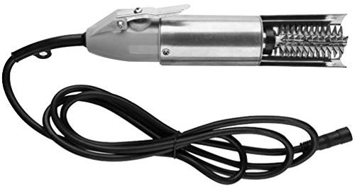 BJYX Squamatore Pesce Elettrico, AC110-220V / DC 12V Impermeabile Raschietto per Squame di Pesce Automaticamente Portatile con 2 Lame Squamatore Pesce,Argento