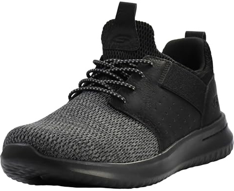 Skechers Men's Classic Fit Delson Camben Sneaker, Black, 8.5 W US
