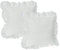MB Warenhandel24 2er Set Kissenhülle zur Bettwäsche RÜSCHEN 2er Set Zubehör Kissenhüllen Weiss 2X ca. 40x80 cm mit Reißverschluss