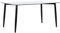 Table de Salle à Manger Design 150 x 90 cm Plateau en Verre Trempé et Pieds en Acier Noir pour Intérieur de Style Moderne Minimaliste Beliani