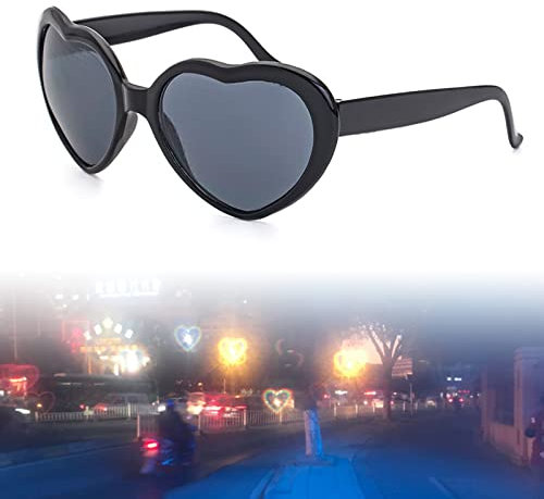 3D-Brille Herzen Party Brille Mode Sonnenbrille Kaleidoskop Brille Musikfestival Brille Herz Effekt Beugungsbrille Herzförmige Effekt-Brille Spezialeffekte Brille Musik Im Freien Party/Bar/Feuerwerk