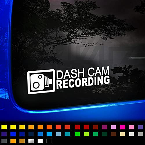 Dash Cam Recording Car Vinyl Decal, Bumper Sticker, Safety Awareness, Caravan, Camping Camper, Dub JDM, 200mm