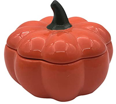 DOITOOL 1set Ciotola Creativa Forma Di Zucca Ceramica Con Coperchio Ciotola Multiuso Per Zuppa e Cottura Al Vapore Perfetta Per Decorazioni Domestiche Arancione