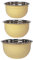 Now Designs Matte Coated Steel Mixing Bowls, Sunrise Yellow, 5 qt, 3 qt, 1.5qt, Set of 3