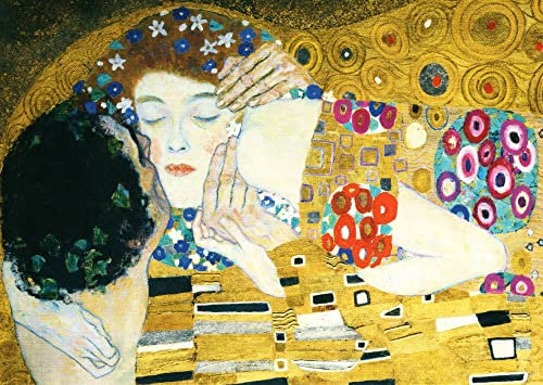 Kunstkarte Gustav Klimt Der Kuss (Ausschnitt)