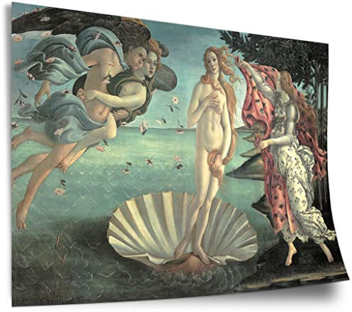 Printistico Poster Sandro Boticelli - Die Geburt der Venus Kunstdruck ohne Rahmen, Wandbild - A4, A3, A2, A1, A0, XXL - Wohnzimmer, Schlafzimmer, Küche, Deko
