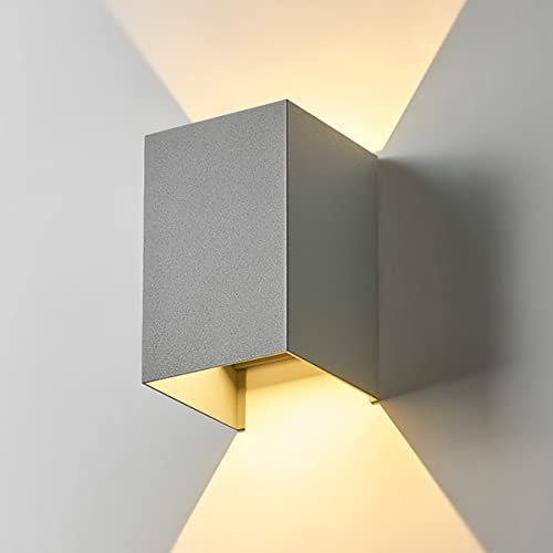 Dr.lazy 12W LED Wandleuchte Außenwandleuchte inkl. LED-Modul,Up Down Design,IP65 Wasserdicht,Außenleuchte Außenlampe Wandlampe für Innen und Außen