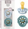 BIBS Boheme Schnuller 2er-Pack. BPA-frei, Kirschform Nippel. Naturkautschuk/Latex, Hergestellt in Dänemark. Größe 2 (6-18 Monate), Baby Blue/Island Sea
