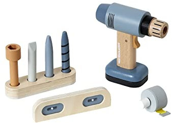 VERTBAUDET Perceuse visseuse et Ses Accessoires en Bois Gris TU