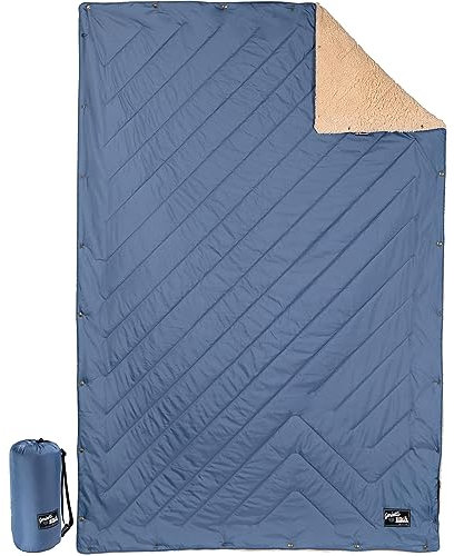 BERGTIGER® GMIATLI - 3in1 Outdoor Decke warm & gemütlich I Camping Decke wasserabweisend + Teflon EcoElite I Reisedecke Ultraleicht I Indoor & Outdoor Decke, Poncho & Schlafsack I Sherpa & Ripstop