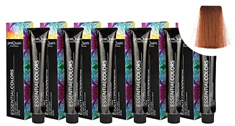 PostQuam - 6er Pack Professionelle Haarfarben mit Hoher Deckkraft - Permanente Haartönung 100% Grauabdeckung Gleichmäßige und Dauerhafte Natürliche Haarfarbe - Mehr als 90 Haarfärbemittel