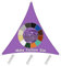 Sonnensegel Dreieckig(20 Farben und 99 Größen) Sonnensegel Wasserdicht Sonnenschutz,PES Polyester 98% UV-Schutz Überdachung Plane für Garten Outdoor- 1.6X1.6X1.6m Lila