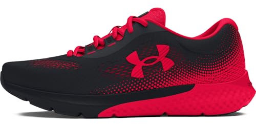 Under Armour Herren Charged Rogue 4 Schuhe, Schwarz/Rot/Rot, 44.5 EU