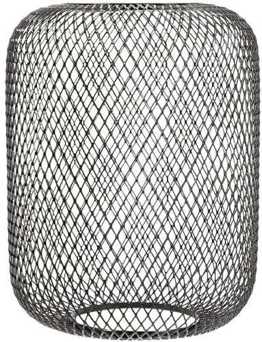 Black Iron Mesh Lamp Shade for Hanging Ceiling Lamps, Modern | Easy to Install, Practical Decorative Cover, Kitchen and Restaurant Use, Creates Cozy Atmosphere